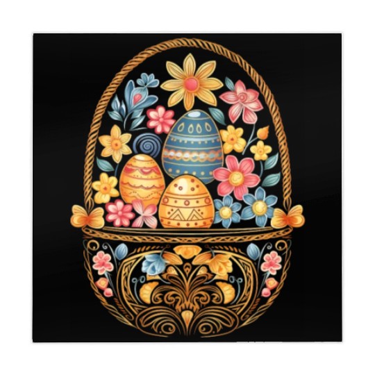 Easter Day Easter Egg Basket Mandala Art Egg Hunt Mahjong Mats