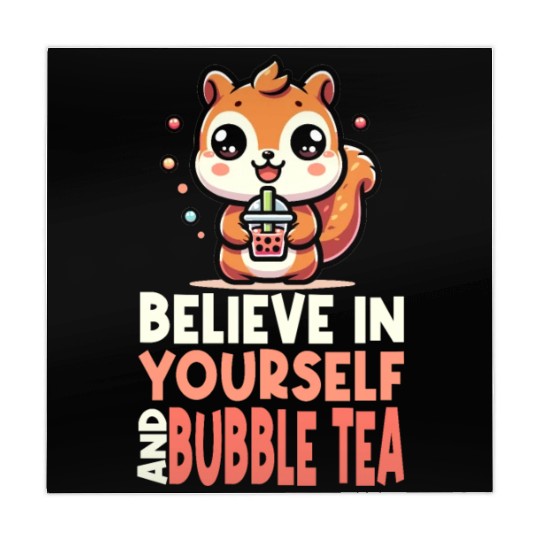 Kawaii Squirrel Bubble Tea Believe In Yourself Mahjong Mats