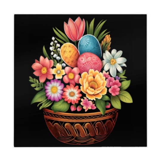 Easter Day Easter Egg Basket Spring Flowers Mahjong Mats