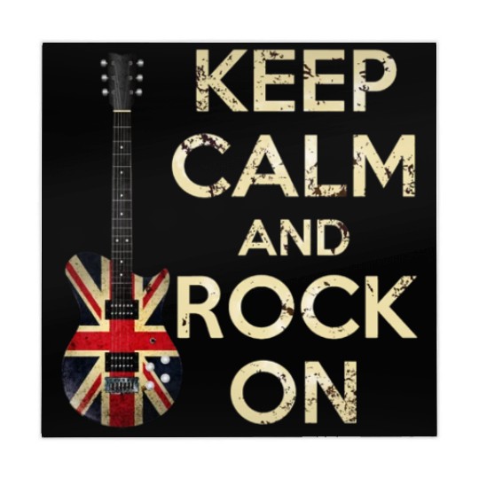 Keep Calm and Rock On Union Jack Guitar Mahjong Mats