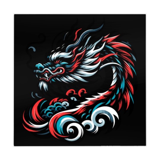 Colorful Chinese Dragon Artwork Essentials Mahjong Mats