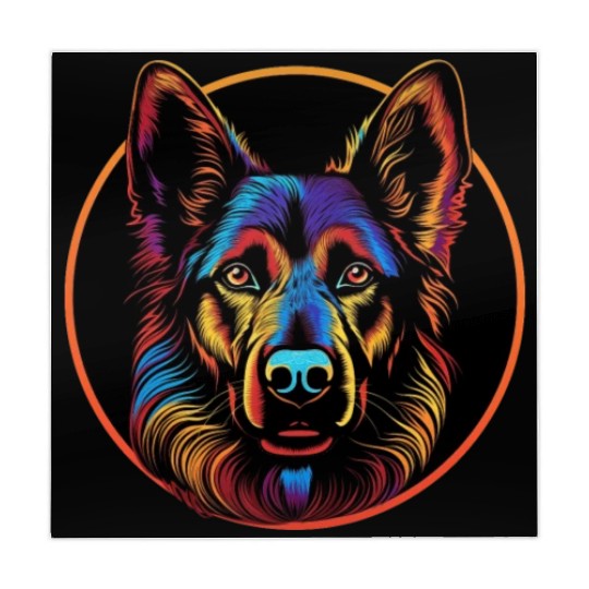 German Shepherd Funny Dog Street Art Comic Pet Mahjong Mats