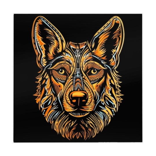 German Shepherd Funny Dog Street Art Comic Pet Mahjong Mats