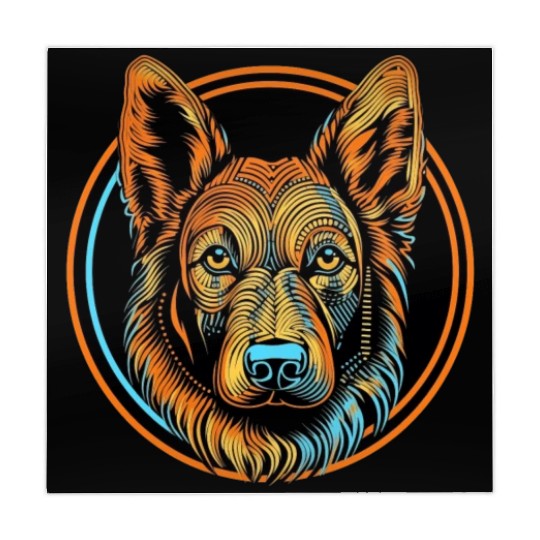 German Shepherd Funny Dog Street Art Comic Pet Mahjong Mats