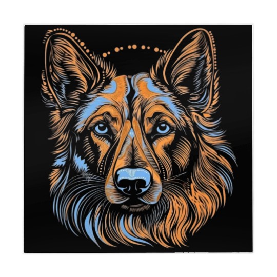 German Shepherd Funny Dog Street Art Comic Pet Mahjong Mats