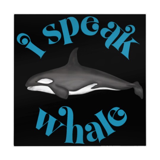 Cute I Speak Whale Orca Killer Whale Retro Style Mahjong Mats