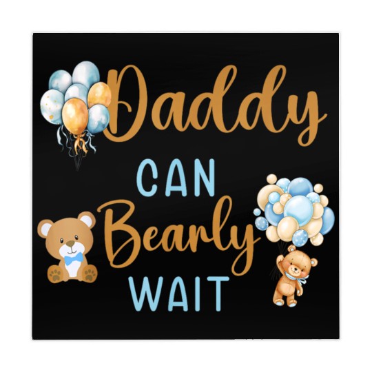 Daddy Can Bearly Wait Baby Shower Mahjong Mats