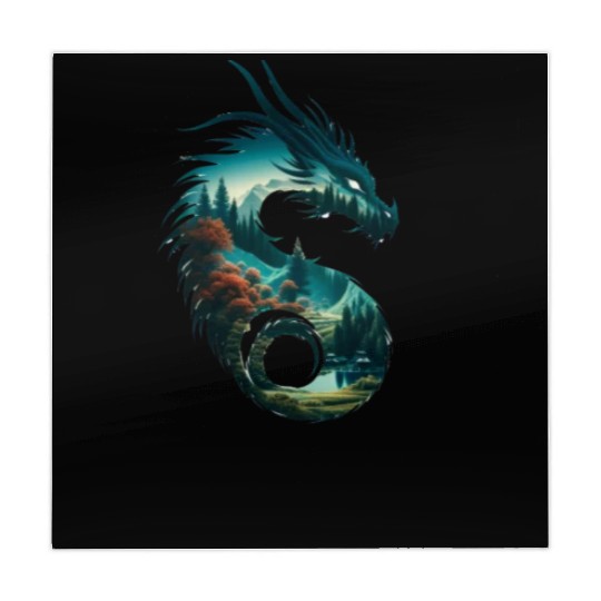 Nature in Dragon Pattern Mahjong Mats