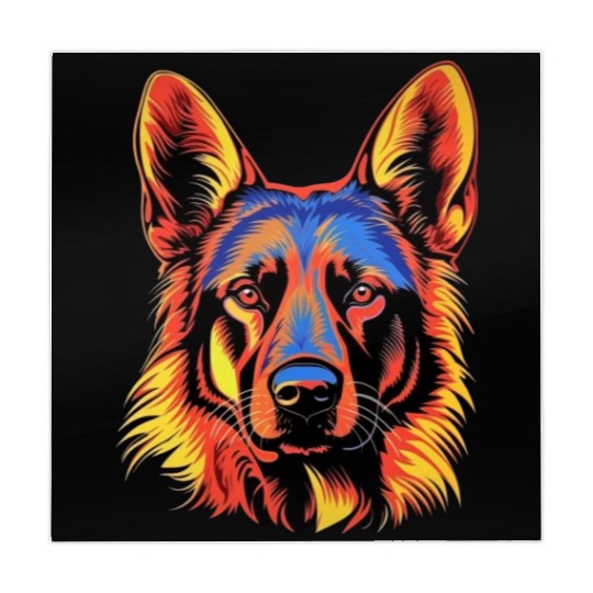 German Shepherd Funny Dog Street Art Comic Pet Mahjong Mats