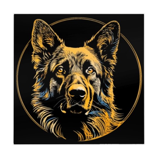 German Shepherd Funny Dog Street Art Comic Pet Mahjong Mats