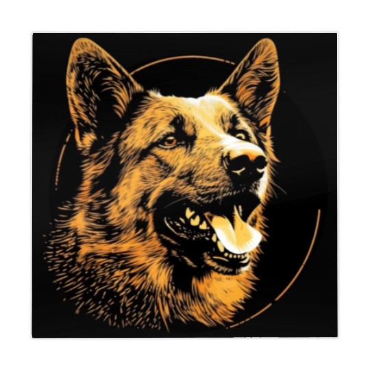 German Shepherd Funny Dog Street Art Comic Pet Mahjong Mats