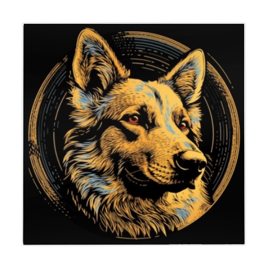 German Shepherd Funny Dog Street Art Comic Pet Mahjong Mats