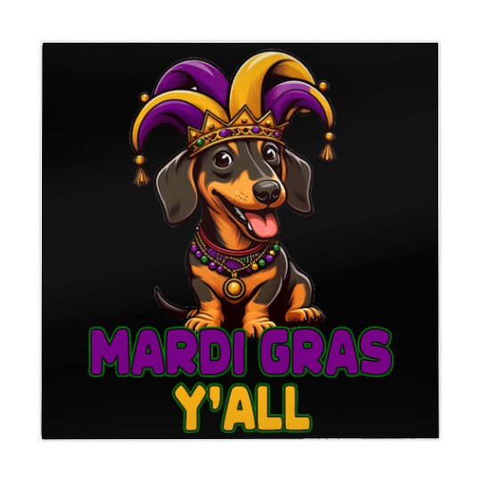 Mardi Gras Dachshund Mahjong Mats