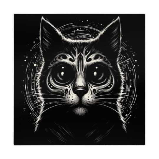 FACE Scary Horror Black Cat Mahjong Mats