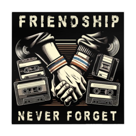 Friendship Never Forget Old School Nostalgia Tape Mahjong Mats