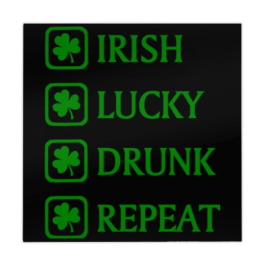 Irish Lucky Drunk Repeat Mahjong Mats