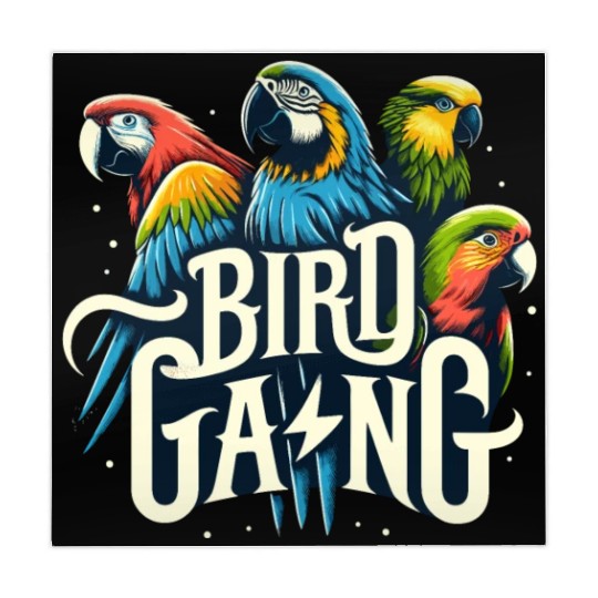 Bird Gang Parrot Funny Birder Flock Owner Macaw Mahjong Mats