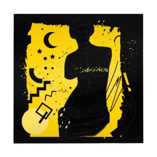 Ancient Greek Statue with Medical Mask T-S Mahjong Mats