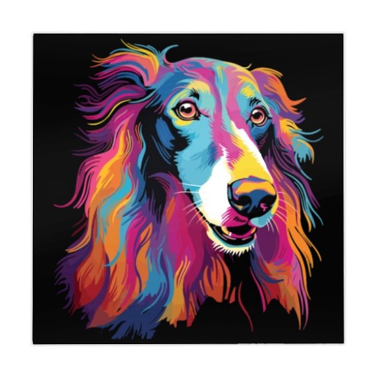 Watercolor Colorful Russian Greyhound Mahjong Mats