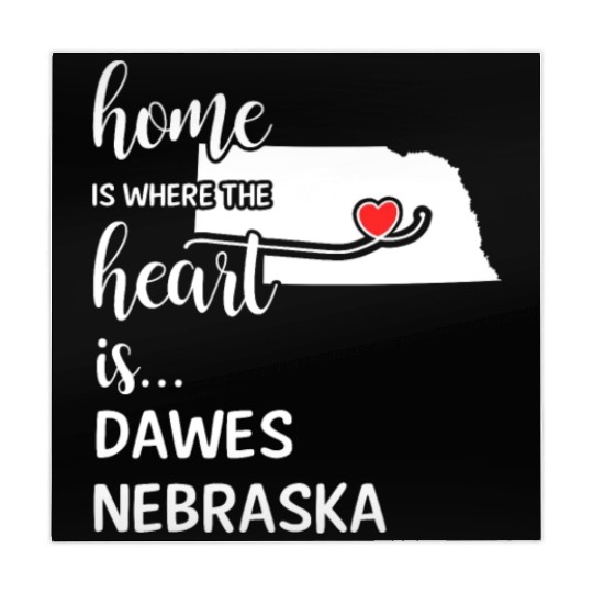 Dawes County Nebraska Is Where My Heart Is Gift Mahjong Mats