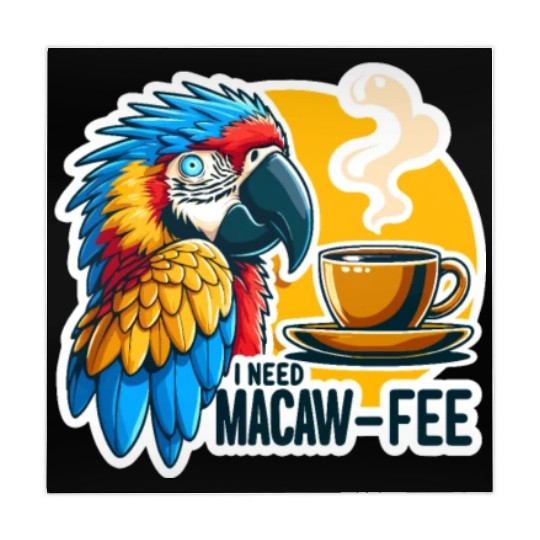 Blue Gold Macaw Macaw-Fee Coffee Lover Mahjong Mats