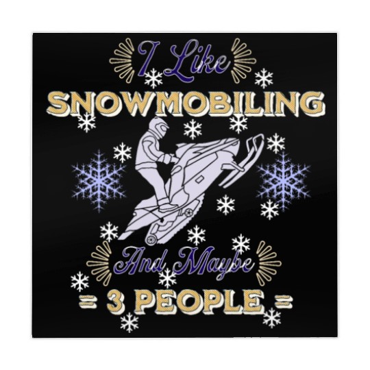 Funny Snowmobiling Introvert Mahjong Mats Men Women