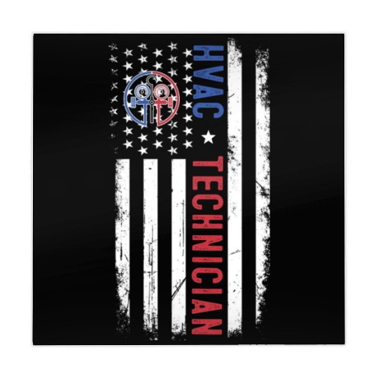 HVAC Technician US American Flag HVAC Mechanic Eng Mahjong Mats