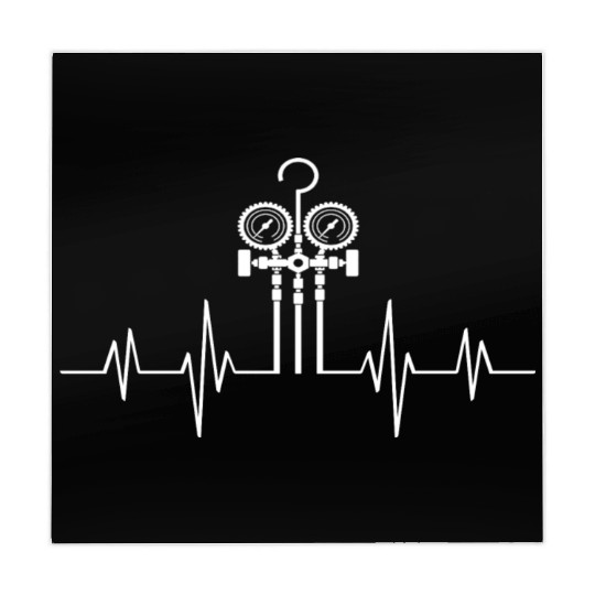 HVAC Love EKG Line Heartbeat HVAC Technician HVAC Mahjong Mats