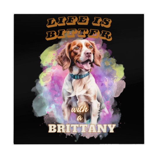 Surrealism Starry Night Brittany Spaniel Dog Mahjong Mats