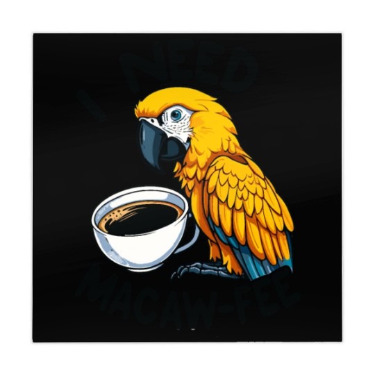Gold Macaw Macaw-Fee Coffee Lover Mahjong Mats