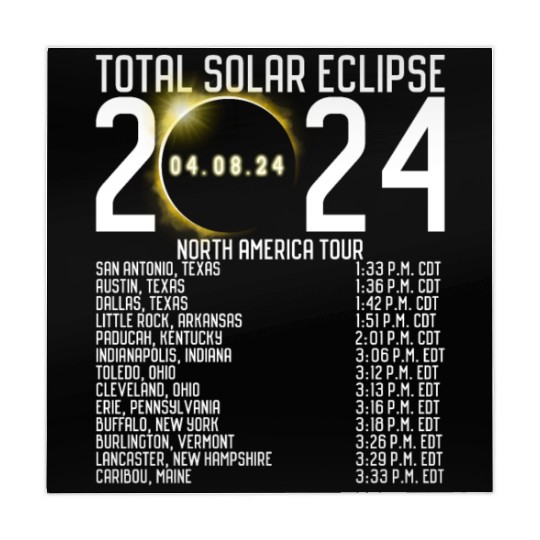 North America Tour 2024 Totality Solar Eclipse Mahjong Mats