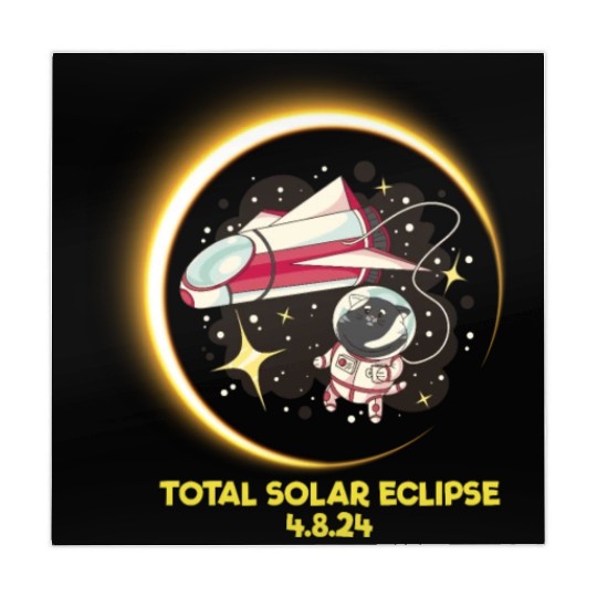 Total Solar Eclipse 4.8.24 Kids Cat Eclipsecat ecl Mahjong Mats