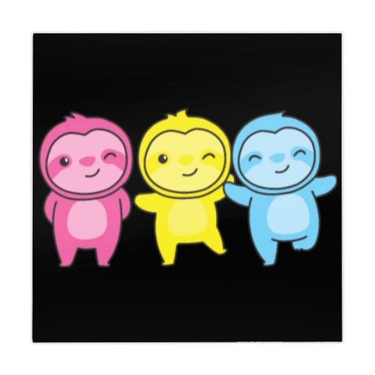 Pansexual Flag Pride Lgbtq Cute Sloth Mahjong Mats