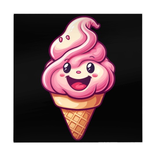Smiling Ice Cream Delight Mahjong Mats