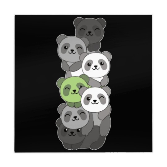 Agender Flag Pride Lgbtq Cute Panda Stack Mahjong Mats