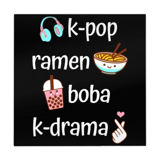 Kawaii K-Pop Ra Boba Bubble Tea K-Drama Mahjong Mats