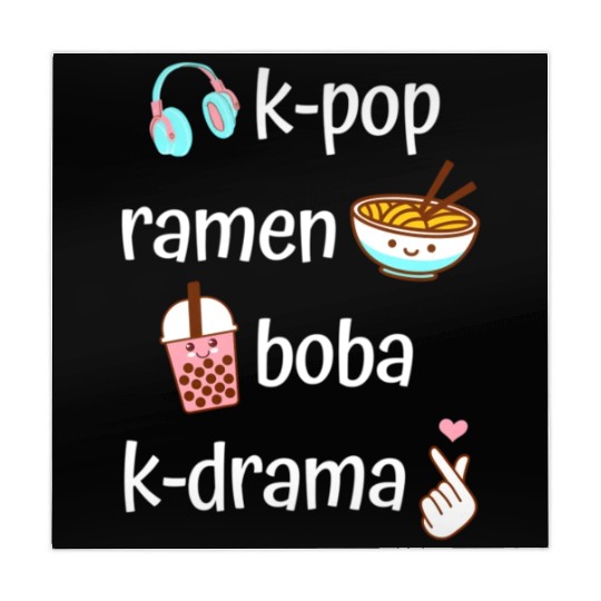 Kawaii K-Pop Ra Boba Bubble Tea K-Drama Mahjong Mats