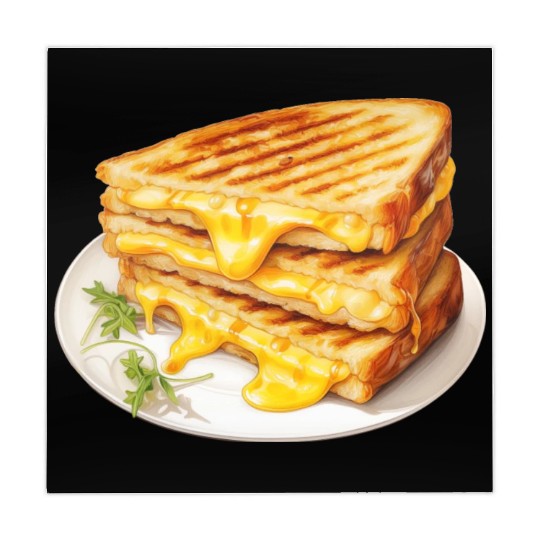 Plate of Grilled Cheese Sandwich Mahjong Mats