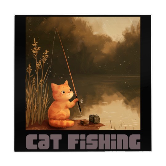 Cat Fishing Mahjong Mats