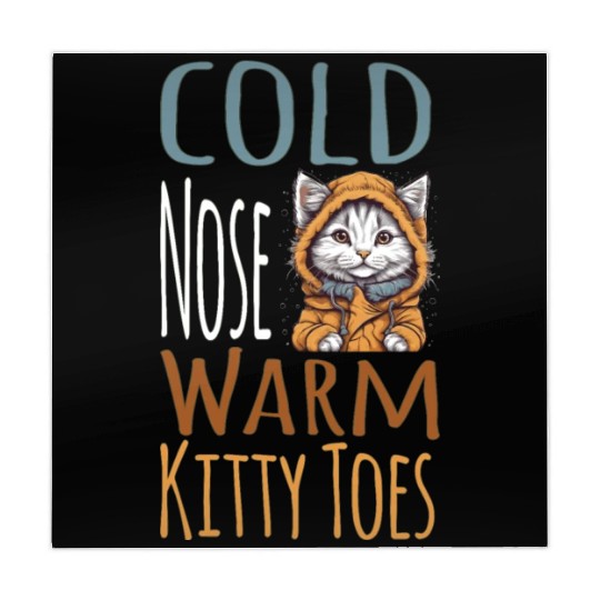 Cold Nose Warm Kitty Toes White Cat Winter Outfit Mahjong Mats