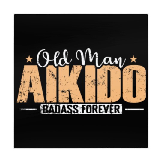 old Man Aikido Badass forever Training Mahjong Mats