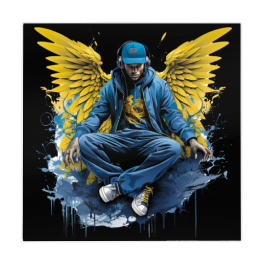 Urban Angel Wings DJ Graphic Stylish Streetwear Mahjong Mats