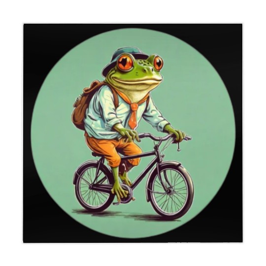 Frog Riding Bike Mahjong Mats