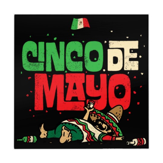 Cinco De Mayo May 5 Drunk Mexican Flag Mahjong Mats