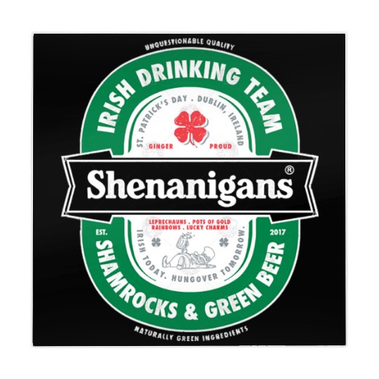 Saint Patrick s Day Shenanigans Beer Label Mahjong Mats