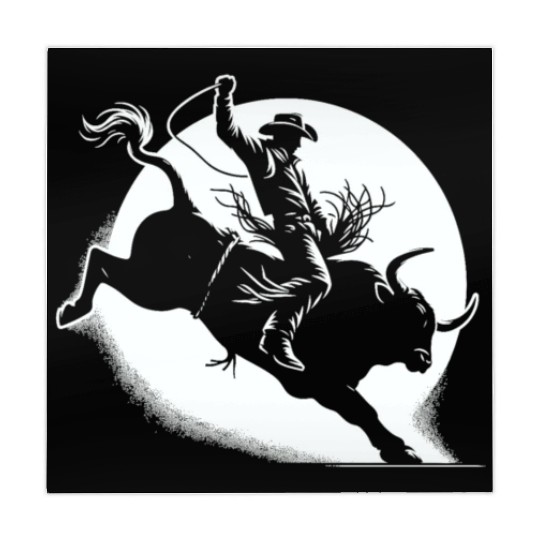 Rodeo Bull Riding Livestock Show Farmer Cattle Mahjong Mats