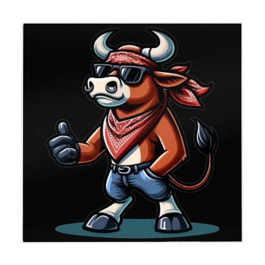 Rodeo Bull Riding Livestock Show Farmer Cattle Mahjong Mats