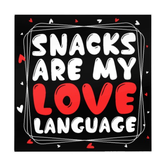 Snacks Are My Love Language Funny Valentines Day Mahjong Mats