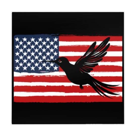 Hummingbird Us Flag Us American Flag Mahjong Mats