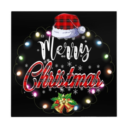 Merry Christmas Buffalo Red Plaid Lights Mahjong Mats